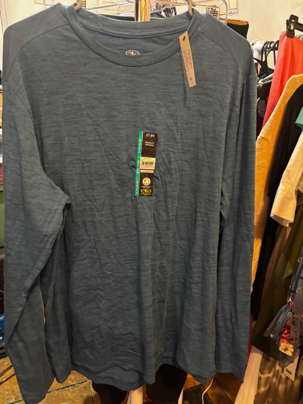 Athletic Works Long-Sleeve Crewneck Shirt - Blue
